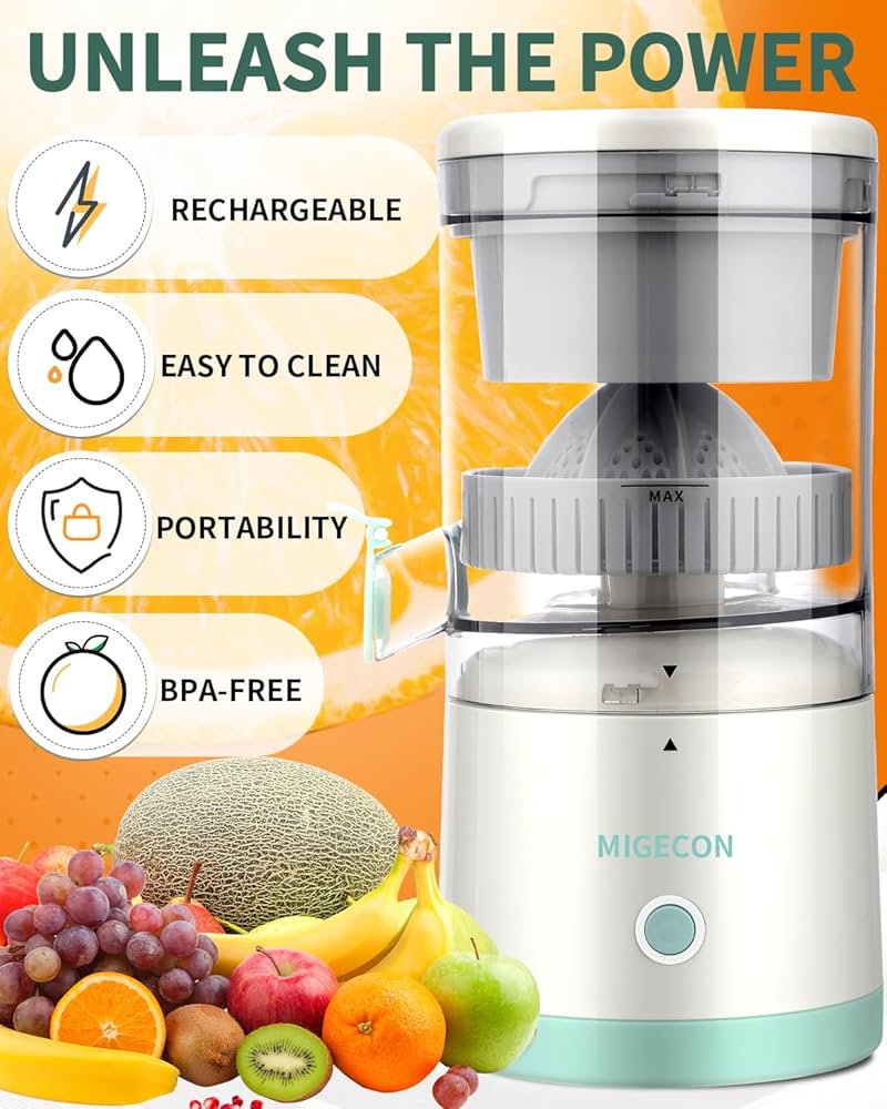 EXPRIMIDOR DE JUGO RECARGABLE